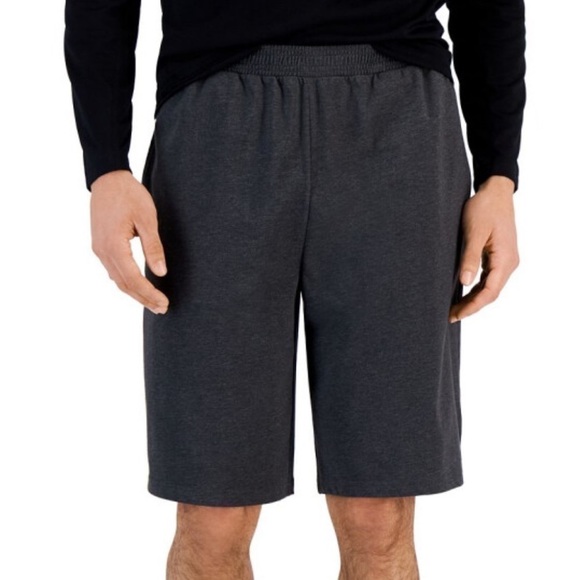 Id Ideology Men's Charcoal Heather Regular-Fit Jersey-Knit Shorts, size M - Picture 3 of 6